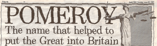 screenshot of a newpaper headline about the Pomeroy family